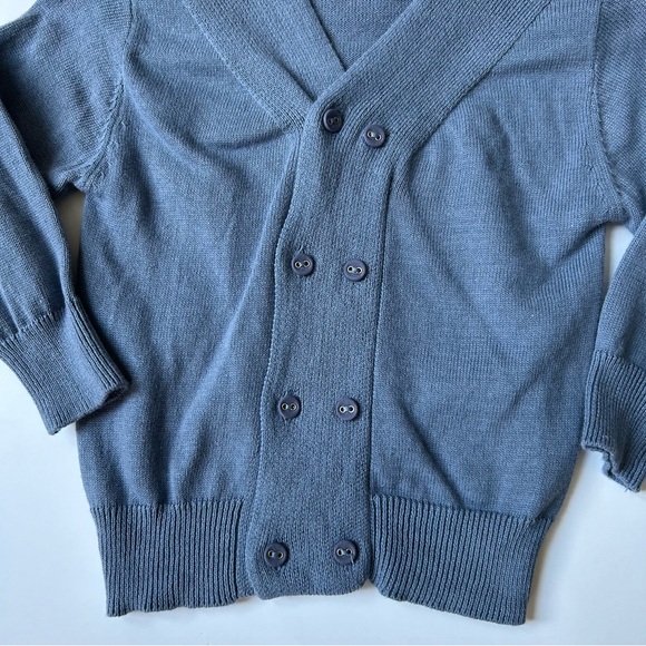 Analogie By Lil Legs Blue Double Breasted Cardigan, Size 18 Months. - Picture 2 of 8